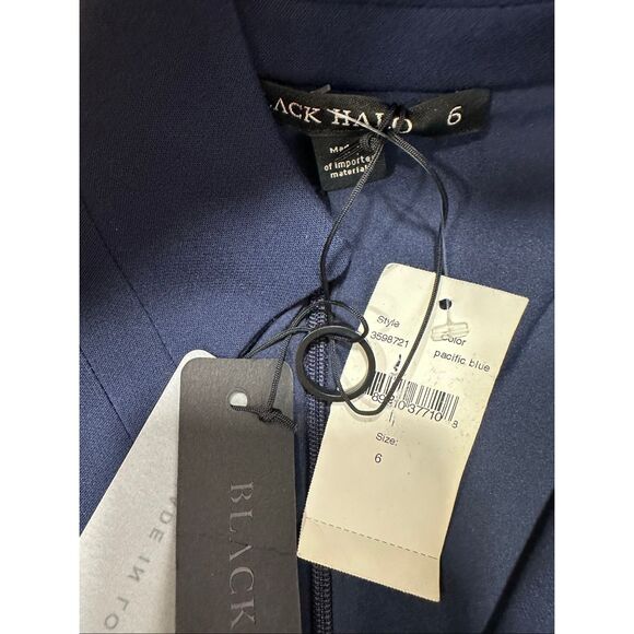 BLACK HALO Madeline Belted Sheath Dress - Pacific Blue US 6 $415 - Picture 10 of 10